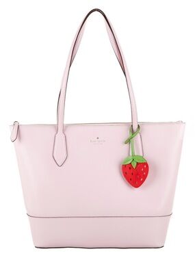 Kate Spade NY Tote Braelyn Bag Pink with Strawberry Charm